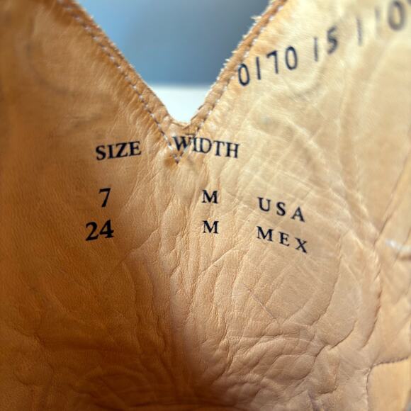 Los Altos Boots Men's White Caiman Crocodile Leather Cowboy Boots US Size 7 M 7M - Picture 11 of 13